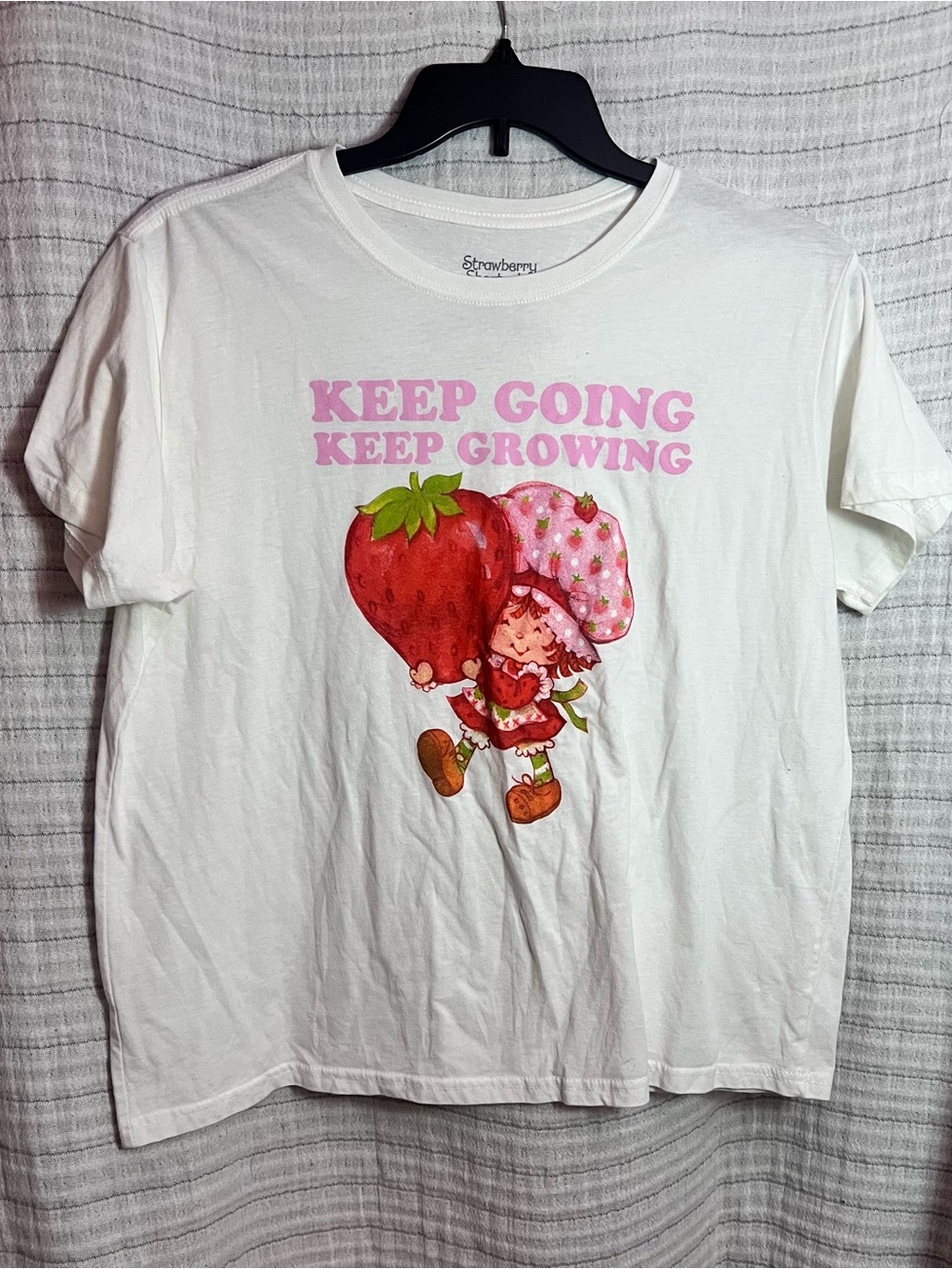Strawberry Shortcake White "Keep Going Keep Growing" Graphic Tee